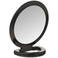 thumbnail image 4 of Plastic Handheld Mirror Magnifying 2-Sided Vanity Mirror with Folding Circle Handle and Stand for Hanging Medium Size, 6x 10 for Travel, Bathroom, Desk, Makeup, Beauty, Grooming, 4 of 4