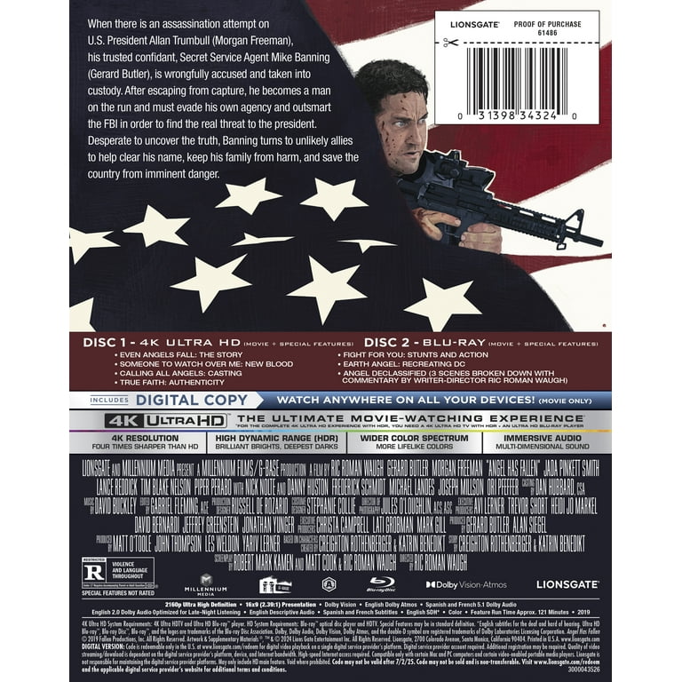Angel Has Fallen (4K Ultra HD + Blu-ray + Digital Copy Angel Has Fallen (4K Ultra HD + Blu-ray + Digital Copy