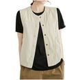 thumbnail image 2 of LOVZFMLL Cardigan for Women's Solid Color Sleeveless Round Neck Cardigan Blouse, 2 of 9