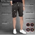 thumbnail image 4 of X RAY Mens Stretch Comfort Cargo Shorts 12.5" Inseam Knee Length Classic Fit Multi Pocket, With Belt - Ginger, 30, 4 of 9