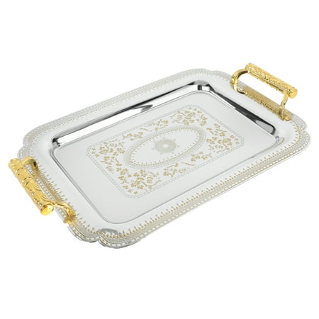 

1Pc Double Handles Tray European Style Tray Vintage Fruit Tray KTV Fruit Tray