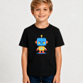 thumbnail image 2 of Boys Graphic T Shirt Cute Robot Character Short Sleeve Kids Tee Technology Style 100% Cotton Soft Child Tops 4-13Y, 2 of 5