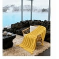thumbnail image 5 of Chunky Knit Throw Blanket for Couch, Soft Luxurious Moss Stitch Blankets for Bed, Cozy Decorative Farmhouse Knitted Throws for Sofa, Sand Dune,130*230cm, 5 of 5