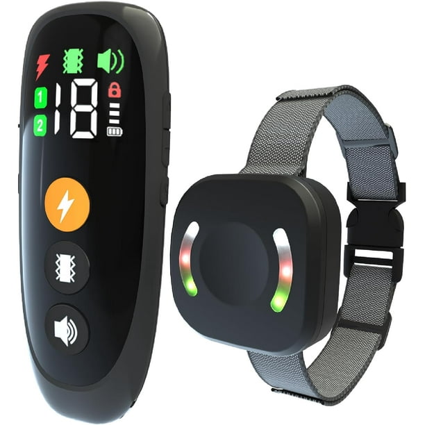 Collar de choque para perros, collar de entrenamiento electrónico con control remoto de 3300 pies, collar electrónico recargable e impermeable con 4 modos de entrenamiento y seguridad