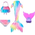 thumbnail image 1 of Queue de Sirène avec Maillot de Bain à une Seule Toile, Maillot de Bain Princesse Bikini, Jeu de Rôle, Fille, 3 à 4 ans-HAPDEN, 1 of 3