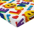 thumbnail image 2 of Ambesonne Emoji Pride Fitted Sheet, Modern Love Wins Fun, Twin XL Size, White Multicolor, 2 of 3