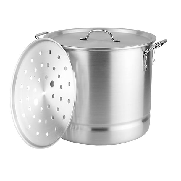 Kitchen Sense Aluminum Stock Pot With Steamer 42 Quart 10 Gallon Walmart Com Walmart Com