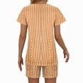 thumbnail image 4 of Ensembles de Pyjama pour Femmes 2 Pcs, Mode Décontractée pour Femmes Manches en Dentelle Imprimée Haut Décontracté Pantalon Ensemble de Pyjama, 4 of 6