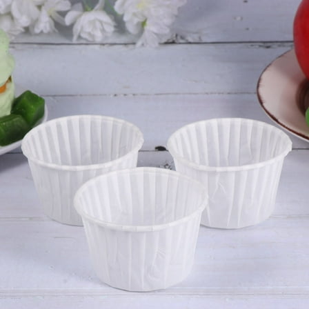 LIFKOME White Paper Cake Cups for Baking Muffins with Oilproof Nonstick Feature Ideal for Parties and Celebrations 60 Pieces Small Size