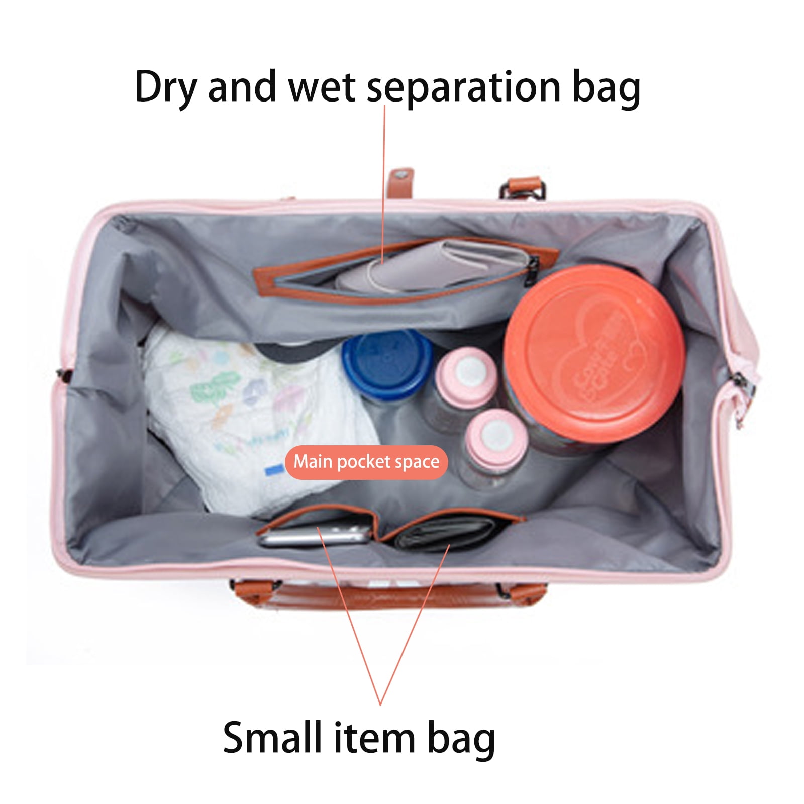 Baby Diaper Tote Bag with Changing Pad Large Capacity Mommy Bag Maternity Bag Travel Bag for Hospital & Functional Baby Care
