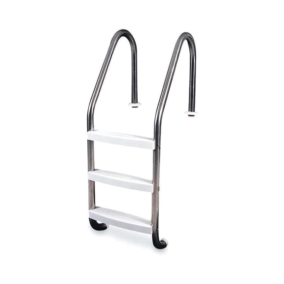 Poolzilla Three Tread Salt-Friendly Stainless Steel Ladder for In-Ground Swimming Pools