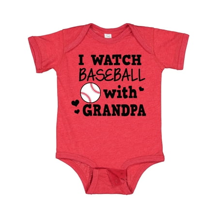 

Inktastic I Watch Baseball with My Grandpa Gift Baby Boy or Baby Girl Bodysuit