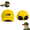 Yellow, variant on Aviator Style Baseball Cap with Integrated Goggles, Vintage Goggles Hat, Adjustable Unisex Lightweight for Cosplay, Festivals, Outdoor & Daily Fashion