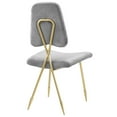 thumbnail image 4 of Modway Ponder 19" Modern Velvet Polyester Dining Side Chair in Gray (Set of 4), 4 of 4