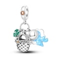 thumbnail image 3 of Charms 925 Plata Esterlina Brillante Colorido Encantos De Los Granos De Girasol Mariposa Sol Colgante Ajuste Original Pandora Pulsera DIY Joyería, 3 of 4