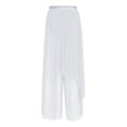 thumbnail image 5 of Aislor Women's Lyrical Mesh Modern Dance Bottoms Wide-leg Irregular Pants Dancewear White M, 5 of 6