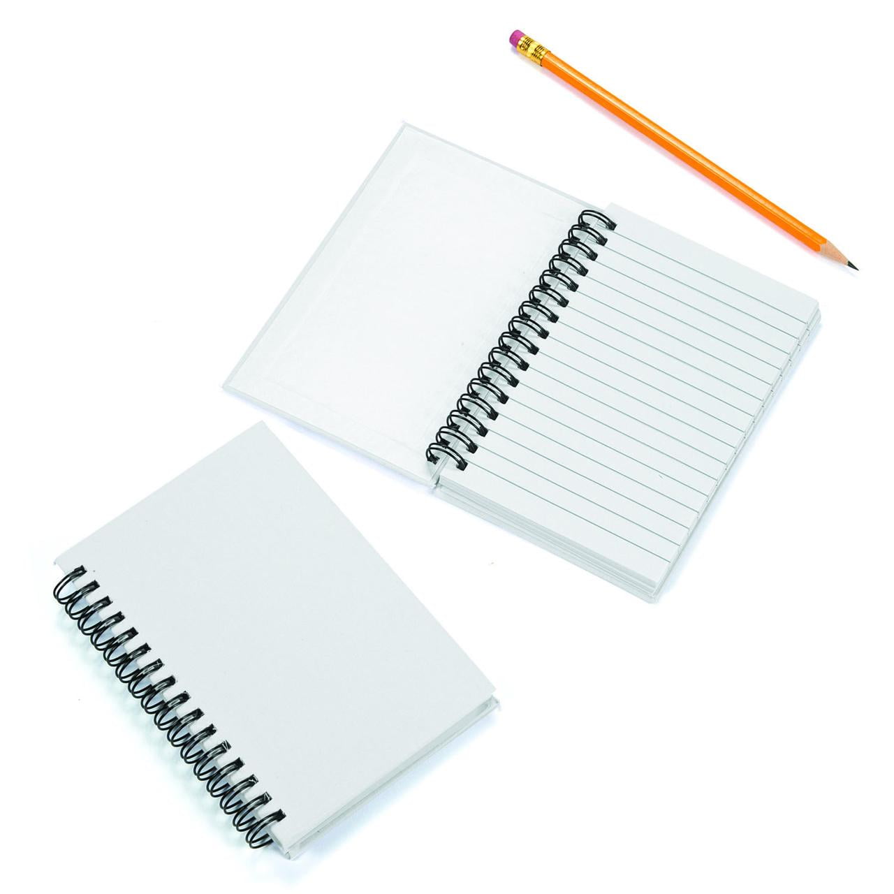 Do It Yourself White Canvas Notebooks 12 - Craft Kits - 12 Pieces