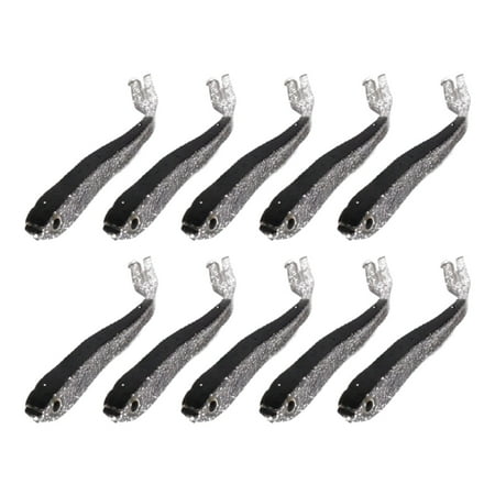 ROZYARD 10Pcs Fishing Seawaters Baits Fork Tail Artificial Lures Swimbait Soft Rubber Lures Swim Baits for Outdoor Fishing