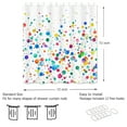 thumbnail image 7 of Colorful Shower Curtain, Watercolor Rainbow Abstract Polka Dot Funny Cute Shower Curtains for Kids, Wedding Festival Party Decor Bath Curtains, Waterproof Fabric Polyester with Hooks 72x72 Inch, 7 of 7