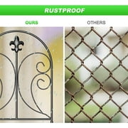 Decorative Garden Fence, 10-Pack Rustproof Metal No-Dig Fence Animal Barrier for Dogs, Arched Flower Bed Edging Ornamental Wire Border Panel Fencing for Yard, Patio, and Outdoor Decor(Butterfly)