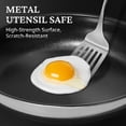 thumbnail image 5 of 12 Inch  Ceramic Nonstick Frying Pan with Lid, Tri-Ply Stainless Steel Skillet for Induction, 5 of 8