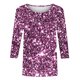 thumbnail image 2 of TaTaai 3/4 Sleeve Casual Printed Blouse, Women's Round Neck Pullover Top, Versatile Cool Design, Suitable for All Season Home Daily Outfits Gift, 2 of 5