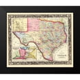thumbnail image 2 of Mitchell 23x20 Black Modern Framed Museum Art Print Titled - Texas State and County - Mitchell 1860, 2 of 5