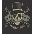 thumbnail image 2 of Ambesonne Poker Duvet Cover Set, Skull Image and Playing Cards, 2-Calking, Dark Grey Dusk, 2 of 6