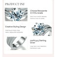 thumbnail image 4 of 5ct Moissanite Diamond Ring for Women 925 Sterling Silver Moissanite Rings Anniversary Promise Wedding Rings for Her with Certificate, 4 of 7