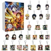 Demon Slayer Advent Calendar 2025 - 24-Day Christmas Countdown with Acrylic 2D Figures | Anime Themed Holiday Decor | Collectible Blind Box Gift for Kids & Fans