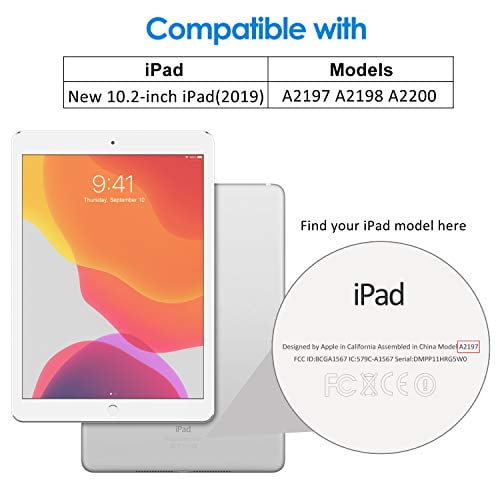 JETech Coque pour Apple iPad 7 (10,2 pouces, modèle 2019, 7ème