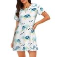 thumbnail image 1 of Easygdp Sea Turtle Camisón de manga corta para mujer, informal, estampado, 1 of 6