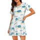 thumbnail image 1 of Fotbe Sea Turtle Bata de Dormir para Mujer con Estampado, Camisón de Algodón de Manga Corta, Ropa de Dormir Casual, 1 of 6