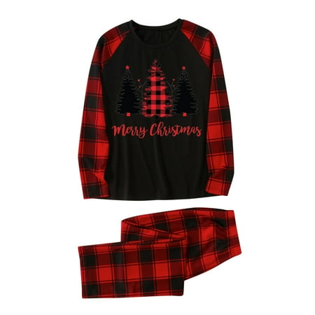 

AnuirheiH Parent-child Pjs Warm Christmas Set Printed Home Wear Pajamas Two-piece Mom Set 4$ off 2nd item