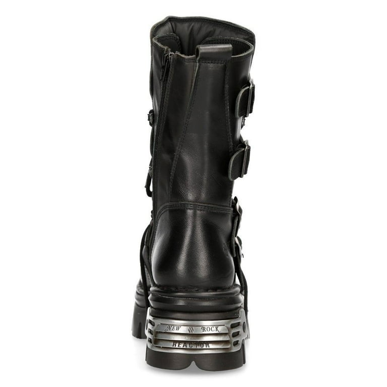 NEW ROCK　39 Amazon.com: New Rock Men's 727-S1 Metallic Black Leather