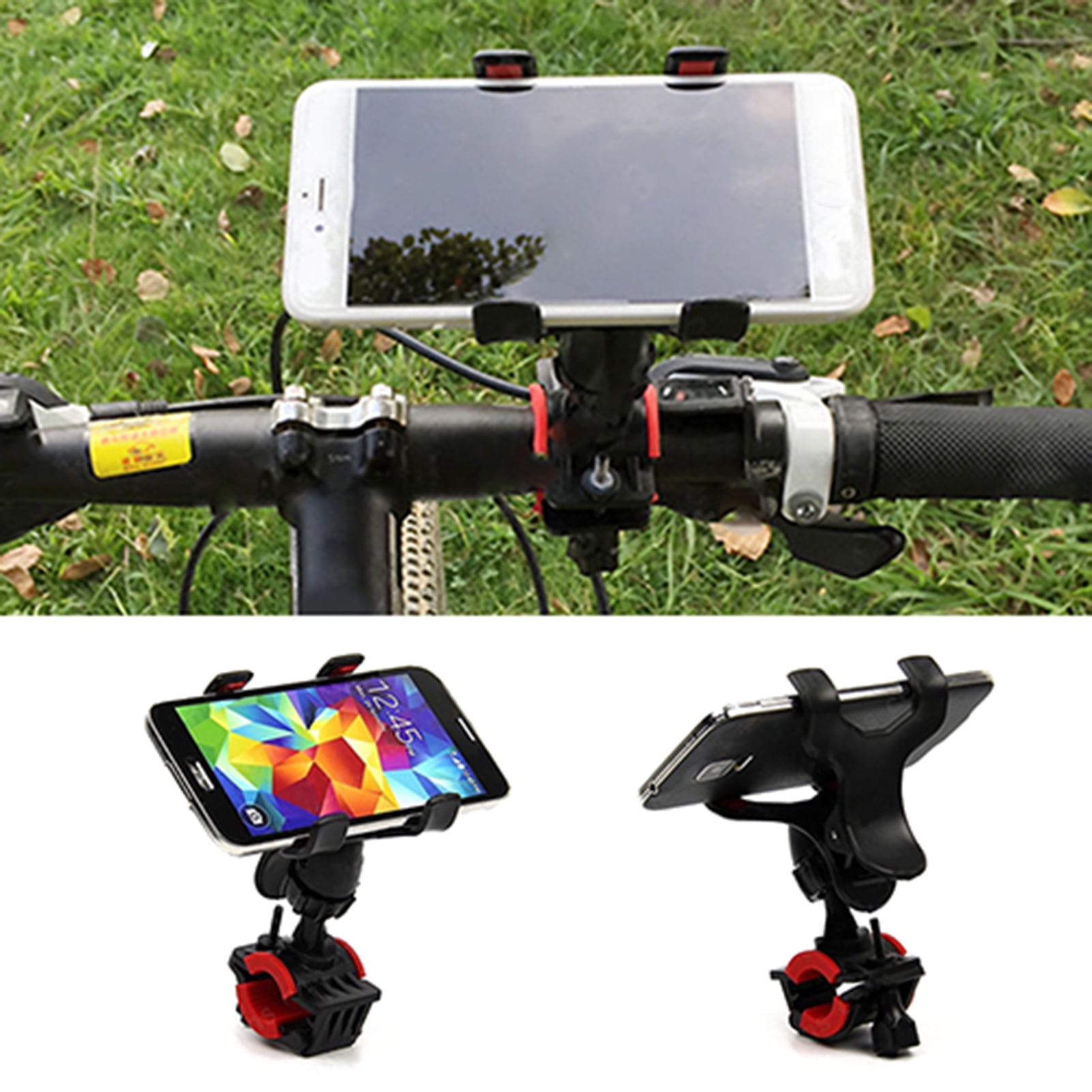 1*Motorcycle MTB Bicycle Bike Handlebar Mount Holder Silicone For Cell Phone GPS 