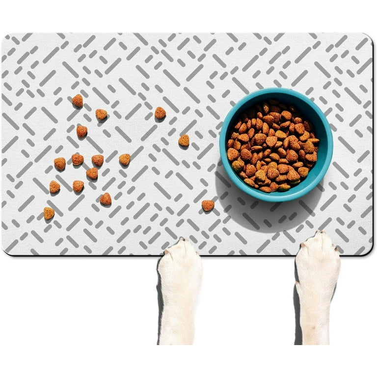 Dog Food Mat, Dog Bowl Mat with Super Water Absorbent 17'''' x 30