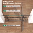 thumbnail image 3 of Leumius 29.5-44.1" Wide Baby Gate for Stairs, Dog Gate Indoor for Doorways, No Drilling Pressure Mounted Pet Gates for Kids, Easy Walk Through Safety Gate Black 01, 3 of 8