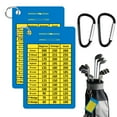 Golf Club Range Chart Card Portable Golf Score Cards 2pcs Golf Club