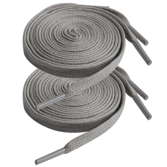 TELOLY 2026 New 2Pcs Shoe Laces for Sports Running Shoes Shoe Laces for Sneakers Flat Shoelace Shoelaces Gray for Athletic Wear, Outdoor Activities, Sports, Casual Use, Sneakers