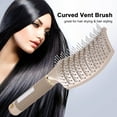 thumbnail image 6 of Fashion Curved Vent Brush for Blow Drying Styling Detangling Hair Brush Row Brush for Short Thick Tangles Curly Hair, 6 of 7