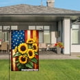 thumbnail image 3 of Joocar American Flag Sunflower Garden Flag For Spring Summer Home Outdoor Garden Yard Door Decor 12x18 Inch, 3 of 5