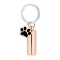 thumbnail image 4 of Llavero conmemorativo con forma de pata de perro, colgante de joyería para cenizas, práctico colgante de joyería Oro rosa, 4 of 9