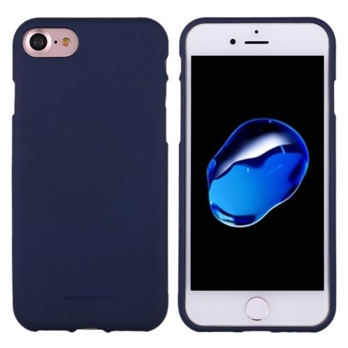 TopSave Goospery Soft Feeling Jelly Silky Slim Bumper Case For iPhone 16e, Navy Blue