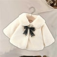 thumbnail image 5 of Winter Saving Clearance! VERUGU Girls Winter Coat Fleece Lined Thick Down Coats Solid Casual Warm Bow Striped Plush Long Sleeve Outwear White 100, 5 of 7