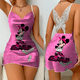 thumbnail image 3 of Mini vestido pijama falda lazo nudo vestidos de fiesta superficie satinada Minnie Mouse Disney Mickey moda mujer verano 2024 mujeres elegantes, 3 of 5