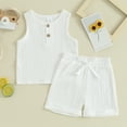 thumbnail image 2 of Bagilaanoe 2pcs Toddler Baby Boy Shorts Set Sleeveless Tank Tops + Shorts 6M 12M 18M 24M 3T Kids Casual Summer Clothes, 2 of 7