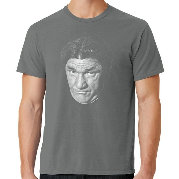Mens Shemp Howard Face Three 3 Stooges Tee Shirt, XL Pewter Grey