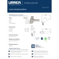 thumbnail image 3 of Llave Temporizadora Urrea 9243 para Lavabo Cromo, 3 of 3