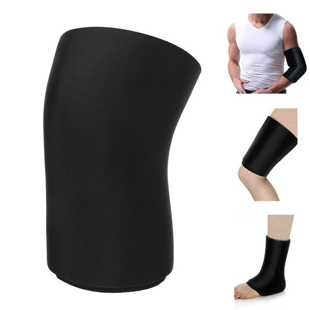 Blocs de Glace Chauds et Froids, Manchon de Gel Enveloppant Multifonction Compression Froide Réutilisable Manchon de Bloc de Glace Noir pour Mollet Cheville Coude Genou